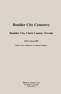 Cover image for Boulder City, Cemetery, Volume 3