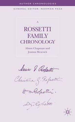 Cover image for A Rossetti Family Chronology