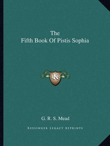 Cover image for The Fifth Book of Pistis Sophia