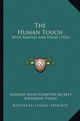 Cover image for The Human Touch: With Fantasy and Poems (1921)