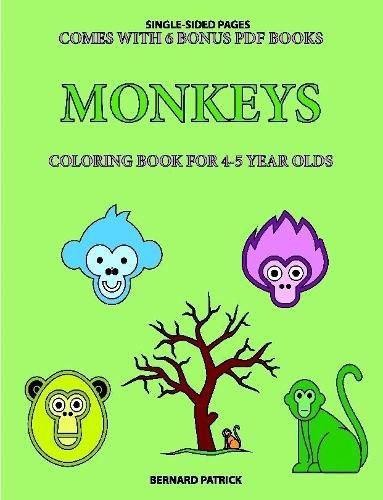 Cover image for Coloring Book for 4-5 Year Olds (Monkeys)