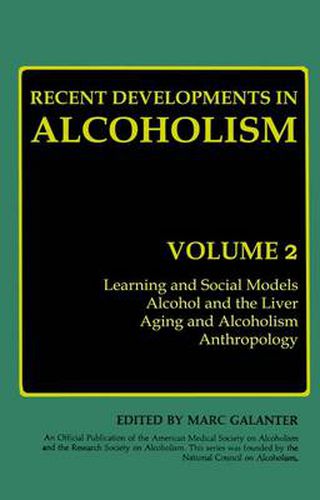 Cover image for Recent Developments in Alcoholism: Volume 2