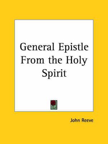 Cover image for General Epistle from the Holy Spirit