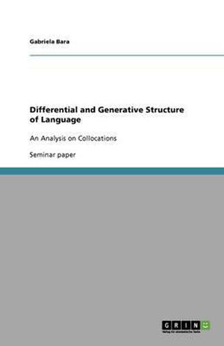 Cover image for Differential and Generative Structure of Language: An Analysis on Collocations