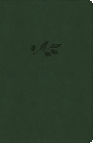 CSB Personal Size Giant Print Bible, Olive Leathertouch, Indexed