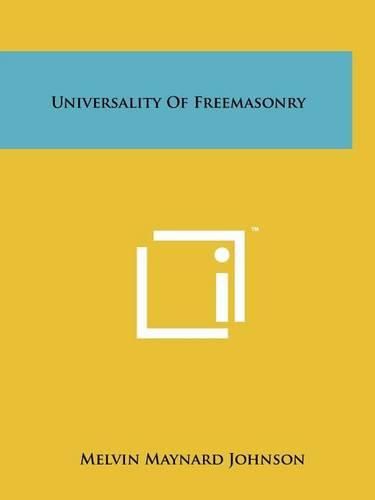 Cover image for Universality of Freemasonry