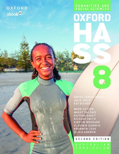Cover image for Oxford Humanities and Social Sciences 8 Student Book+obook pro