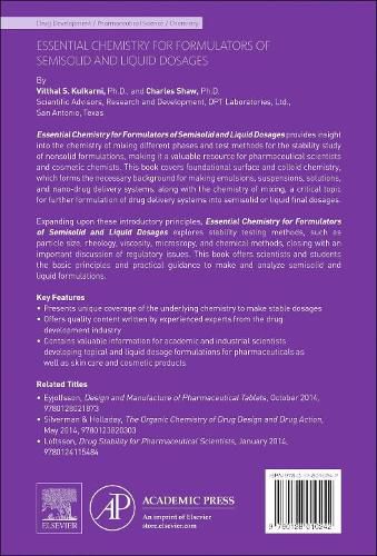 Cover image for Essential Chemistry for Formulators of Semisolid and Liquid Dosages