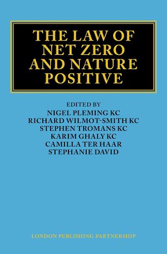 Cover image for The Law of Net Zero and Nature Positive