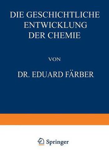 Cover image for Die Geschichtliche Entwicklung Der Chemie