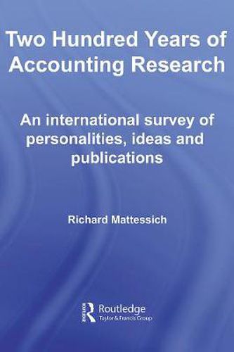 Cover image for Two Hundred Years of Accounting Research