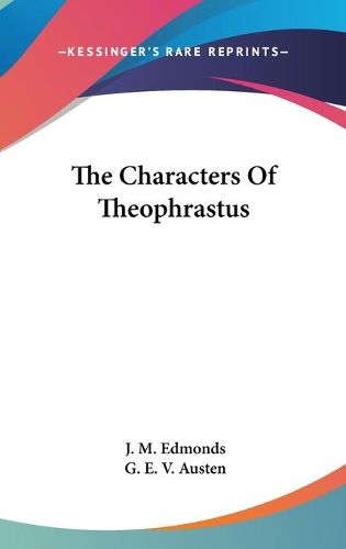 Cover image for The Characters of Theophrastus