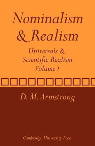 Cover image for Nominalism and Realism: Volume 1: Universals and Scientific Realism