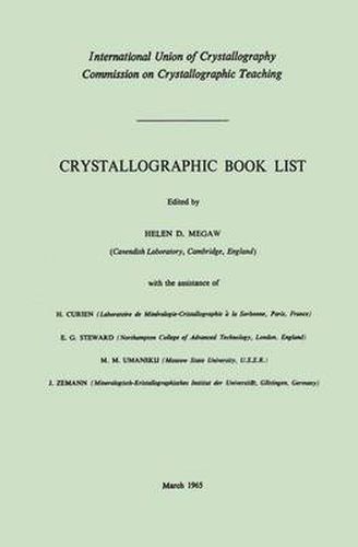 Cover image for Crystallographic Book List