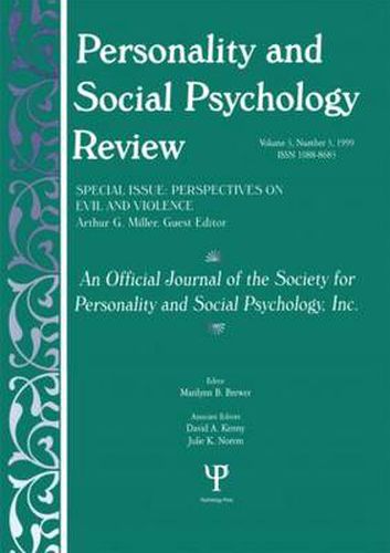 Cover image for Perspectives on Evil and Violence: A Special Issue of personality and Social Psychology Review