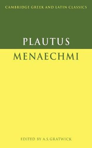 Cover image for Plautus: Menaechmi