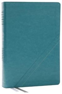 Cover image for NKJV, Word Study Reference Bible, Leathersoft, Turquoise, Red Letter, Comfort Print: 2,000 Keywords that Unlock the Meaning of the Bible