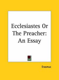 Cover image for Ecclesiastes or the Preacher: an Essay (1797)