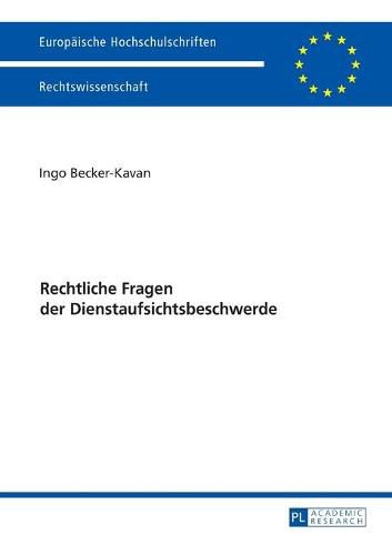 Cover image for Rechtliche Fragen Der Dienstaufsichtsbeschwerde