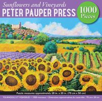 Cover image for Sunflowers & Vineyards 1000 Piece Puzzle