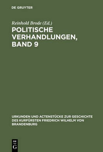 Cover image for Politische Verhandlungen, Band 9