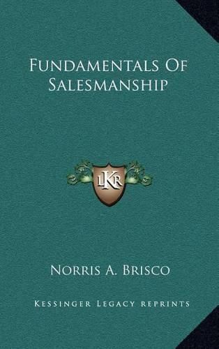 Cover image for Fundamentals of Salesmanship