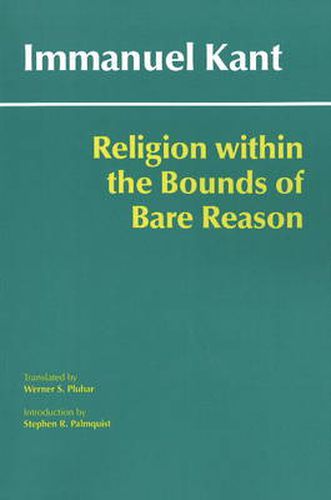 Cover image for Religion within the Bounds of Bare Reason