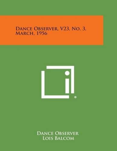 Cover image for Dance Observer, V23, No. 3, March, 1956