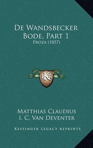 de Wandsbecker Bode, Part 1: Proza (1857)