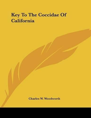 Cover image for Key to the Coccidae of California