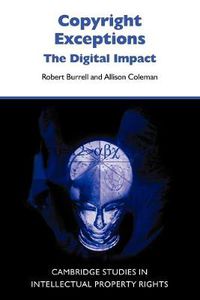 Cover image for Copyright Exceptions: The Digital Impact