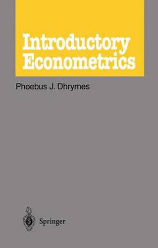 Cover image for Introductory Econometrics