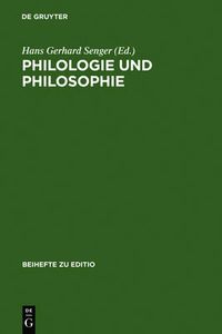 Cover image for Philologie und Philosophie