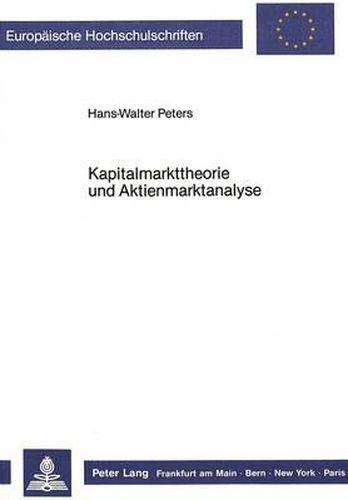 Cover image for Kapitalmarkttheorie Und Aktienmarktanalyse