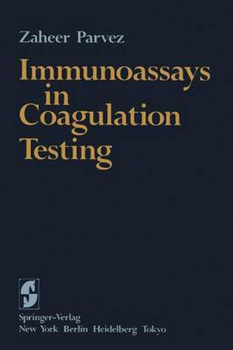 Cover image for Immunoassays in Coagulation Testing