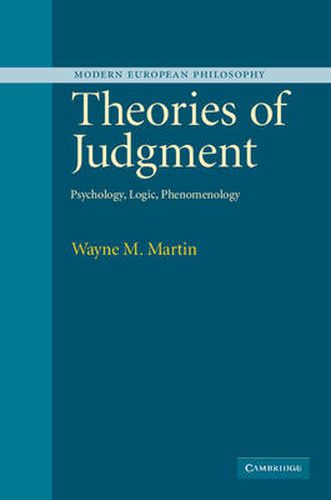 Cover image for Theories of Judgment: Psychology, Logic, Phenomenology