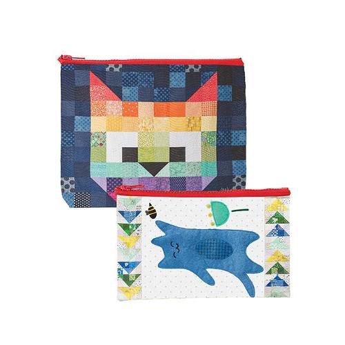 Patchwork Cats Eco Pouch Set