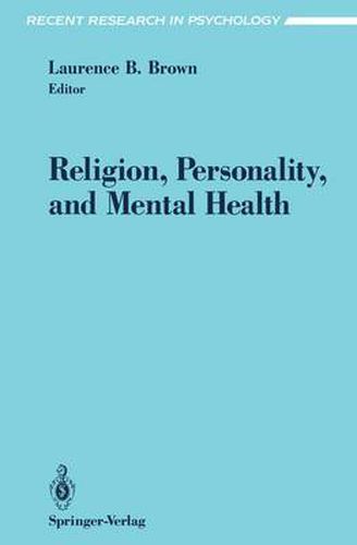 Cover image for Religion, Personality, and Mental Health