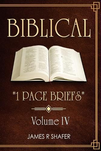 Cover image for Biblical "1 Page Briefs"