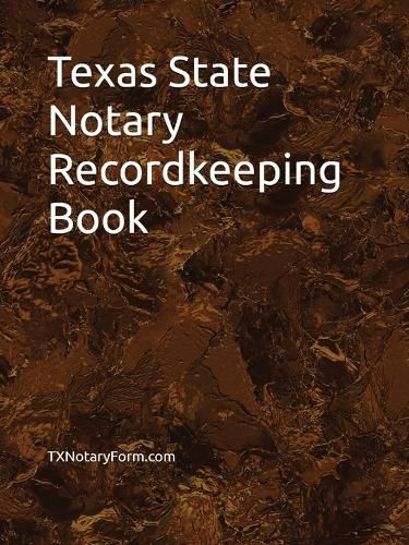 Cover image for Texas State Notary Recordkeeping Book