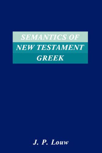 Cover image for Semantics of New Testament Greek