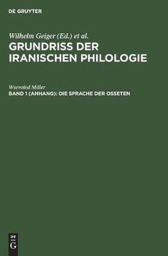 Cover image for Die Sprache Der Osseten