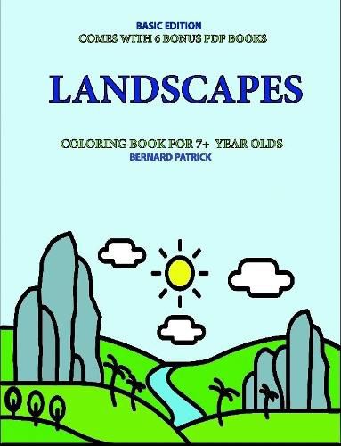 Cover image for Coloring Book for 7+ Year Olds (Landscapes)