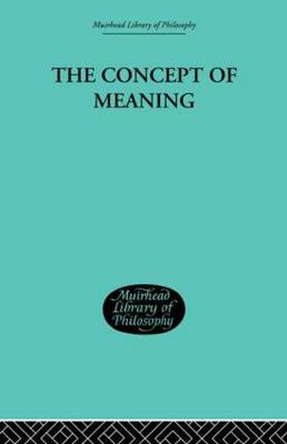 Cover image for The Concept of Meaning