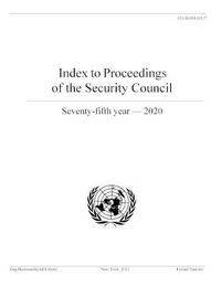 Cover image for Index to Proceedings of the Security Council: Seventy-fifth Year, 2020