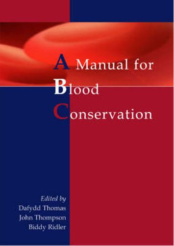 Manual For Blood Conservation