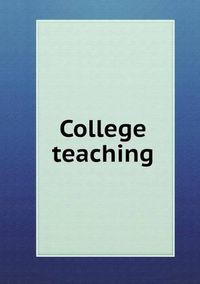 Cover image for College teaching