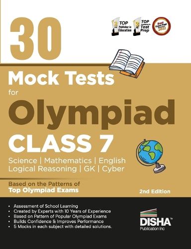 Cover image for 30 Mock Test Series for Olympiads Class 7 Science, Mathematics, English, Logical Reasoning, Gk/ Social & Cyber