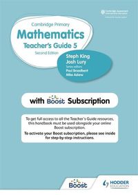 Cover image for Hodder Cambridge Primary Mathematics Teacher's Guide Stage 5 with Boost Subscription