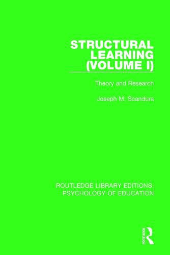 Cover image for Structural Learning (Volume 1): Theory and Research